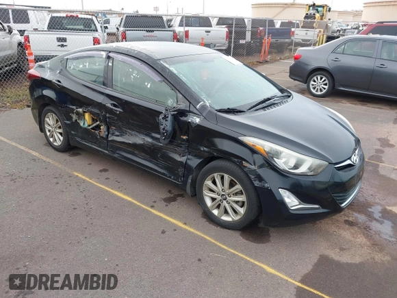 2014 Hyundai Elantra SE z VIN KMHDH4AEXEU172446, wystawiony jako IAAI lot #41819303 z przebiegiem 95 751 mil mil oraz . Historia ofert i sprzedaży dostępna na DreamBid. Obrazek 1.