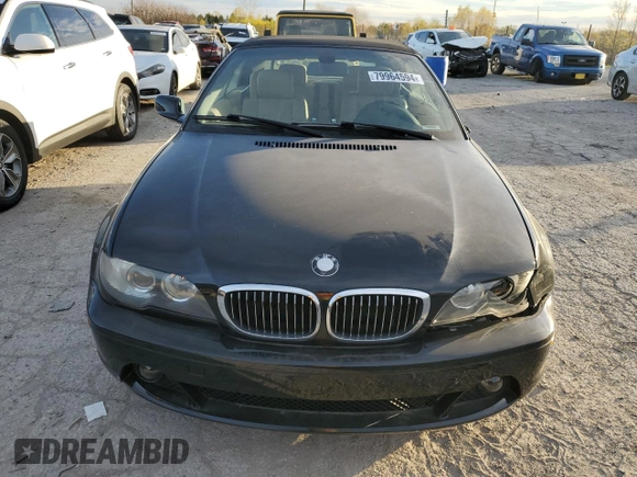2005 BMW 3 Series 325Ci with VIN WBABW33445PL36026, listed as a Copart auction lot 79964594 with 151,444 mi miles and Clean Title. Bid and sale history available at carsss.com. Image 5.
