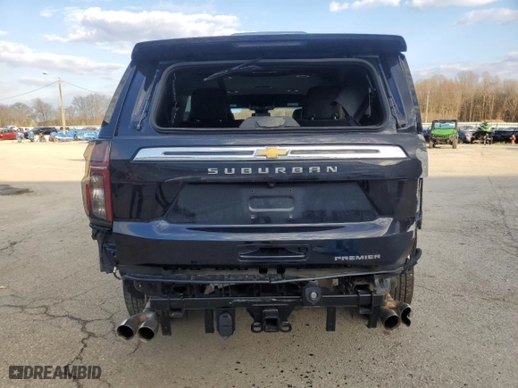 2023 Chevrolet Suburban Premier with VIN 1GNSCFKD3PR299404, listed as a Copart auction lot 50603985 with 0 mi miles and Clean Title. Bid and sale history available at carsss.com. Image 6.