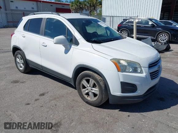 2016 Chevrolet Trax LT with VIN 3GNCJLSB5GL141743, listed as a IAAI auction lot 41795102 with 159,024 mi miles. Bid and sale history available at carsss.com. Image 1.