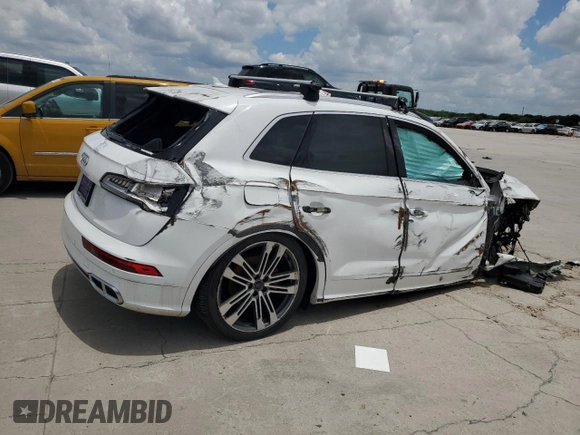2018 Audi SQ5 Premium Plus with VIN WA1A4AFY9J2086730, listed as a Copart auction lot 57340094 with Not Provided miles and Non Repairable. Bid and sale history available at DreamBid. Image 3.