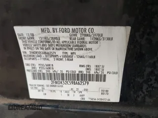 2009 Ford Flex SEL z VIN 2FMDK52C59BA62579, wystawiony jako IAAI lot #42029642 z przebiegiem 214 586 mil mil oraz . Historia ofert i sprzedaży dostępna na DreamBid. Obrazek 9.