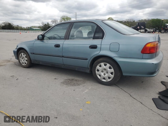 1999 Honda Civic LX with VIN 1HGEJ6577XL006237, listed as a Copart auction lot 52331625 with 279,787 mi miles and Clean Title. Bid and sale history available at carsss.com. Image 2.