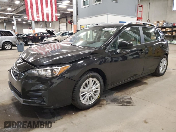 2018 Subaru Impreza Premium with VIN 4S3GTAD63J3750972, listed as a Copart auction lot 50039955 with 0 mi miles and Salvage Title. Bid and sale history available at carsss.com. Image 1.