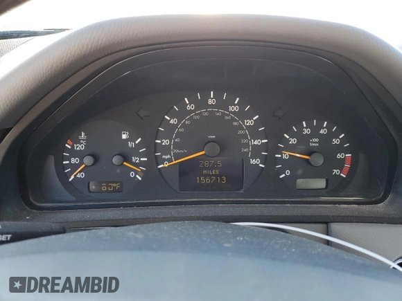2001 Mercedes-Benz E-Class AWD with VIN WDBJF82J81X059893, listed as a Copart auction lot 80285554 with 156,713 mi miles and Clean Title. Bid and sale history available at carsss.com. Image 9.