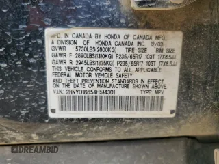 2004 Acura MDX Touring Pkg with VIN 2HNYD18654H514301, listed as a Copart auction lot 48808425 with 202,422 mi miles and Salvage Title. Bid and sale history available at carsss.com. Image 13.