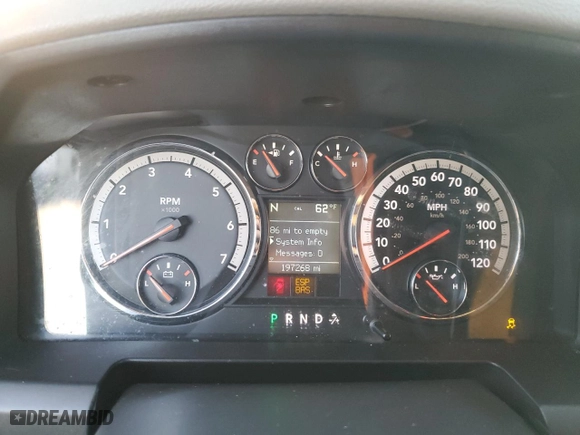 2009 Dodge Ram 1500 SLT with VIN 1D3HB18P09S814999, listed as a Copart auction lot 84516204 with 197,268 mi miles and Salvage Title. Bid and sale history available at carsss.com. Image 9.