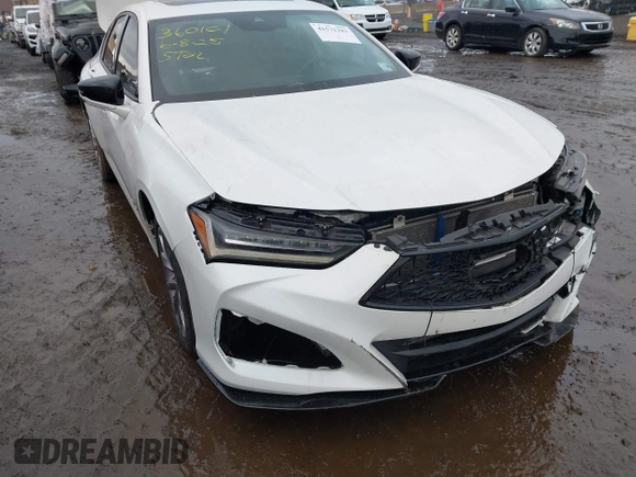 2021 Acura TLX w/A-Spec Package with VIN 19UUB5F53MA012897, listed as a IAAI auction lot 41571283 with 1 mi miles. Bid and sale history available at carsss.com. Image 17.