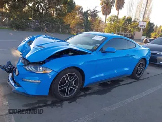 2022 Ford Mustang EcoBoost with VIN 1FA6P8TH4N5106604, listed as a IAAI auction lot 41279530 with 49,110 mi miles. Bid and sale history available at carsss.com. Image 2.
