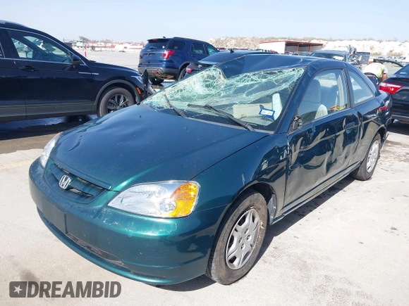 2001 Honda Civic LX with VIN 1HGEM21551L111533, listed as a IAAI auction lot 41801139 with 253,497 mi miles. Bid and sale history available at carsss.com. Image 17.