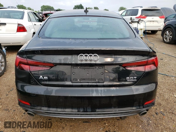 2018 Audi A5 Sportback Premium Plus with VIN WAUENCF57JA127882, listed as a Copart auction lot 55028903 with 52,932 mi miles. Bid and sale history available at carsss.com. Image 6.