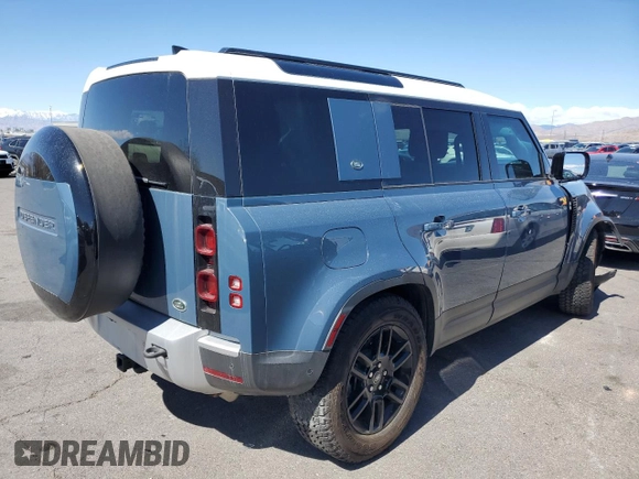 2023 Land Rover Defender SE with VIN SALEP7EU1P2207252, listed as a Copart auction lot 49336395 with 20,179 mi miles and Salvage title. Bid and sale history available at DreamBid. Image 3.