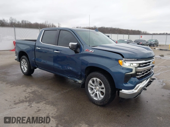 2024 Chevrolet Silverado 1500 LTZ with VIN 2GCUDGED9R1145243, listed as a IAAI auction lot 41537087 with 24,292 mi miles and . Bid and sale history available at DreamBid. Image 1.