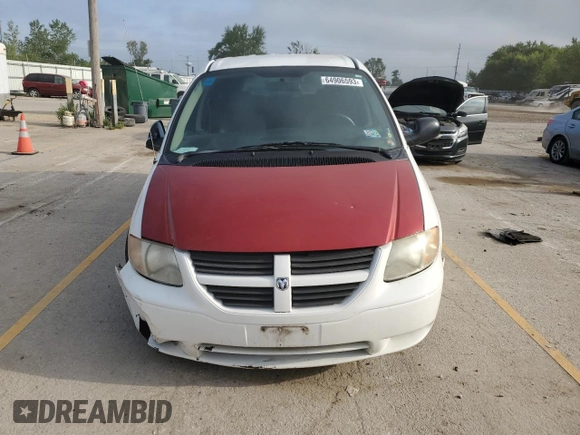 2007 Dodge Grand Caravan SE with VIN 1D4GP24E87B176680, listed as a Copart auction lot 64906593 with Not Provided miles and Salvage Title. Bid and sale history available at DreamBid. Image 5.