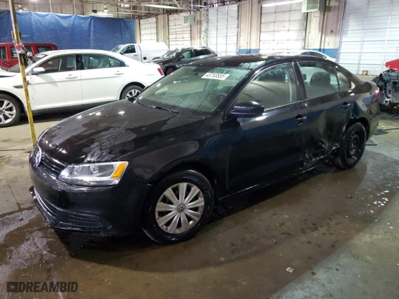 2014 Volkswagen Jetta Sedan S with VIN 3VW2K7AJ9EM424636, listed as a Copart auction lot 43753555 with 72,757 mi miles and Clean Title. Bid and sale history available at carsss.com. Image 1.