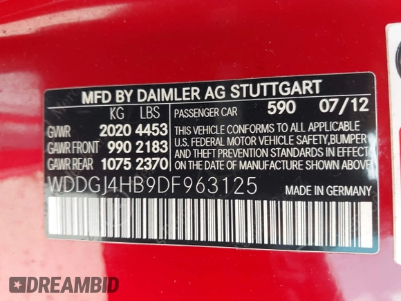 2013 Mercedes-Benz C 250 с VIN WDDGJ4HB9DF963125, выставлен на аукционе IAAI как лот 42725863 с пробегом 71 413 миль миль и . История ставок и продаж доступна на DreamBid. Изображение 9.
