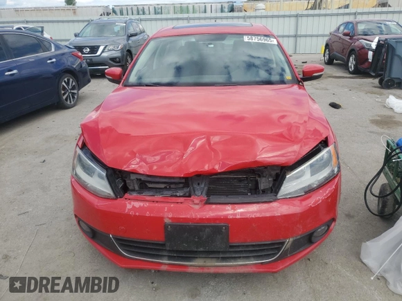 2012 Volkswagen Jetta TDI w/Premium & Nav with VIN 3VWLL7AJ6CM016111, listed as a Copart auction lot 58756965 with 152,444 mi miles and Salvage title. Bid and sale history available at DreamBid. Image 5.