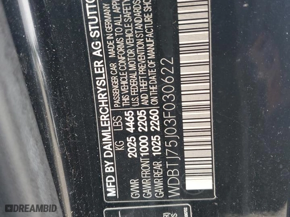 2003 Mercedes-Benz CLK-Class 5.0L with VIN WDBTJ75J03F030622, listed as a Copart auction lot 43467395 with 199,040 mi miles and Clean Title. Bid and sale history available at carsss.com. Image 12.