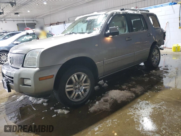 2008 Mercury Mountaineer Premier with VIN 4M2EU48808UJ00335, listed as a Copart auction lot 44452025 with 0 mi miles and Salvage Title. Bid and sale history available at carsss.com. Image 1.