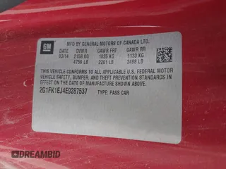 2014 Chevrolet Camaro SS z VIN 2G1FK1EJ4E9287537, wystawiony jako IAAI lot #42182052 z przebiegiem 80 530 mil mil oraz . Historia ofert i sprzedaży dostępna na DreamBid. Obrazek 9.