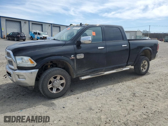 2013 Ram 2500 Laramie Longhorn with VIN 3C6UR5GL5DG534351, listed as a Copart auction lot 49915635 with 183,119 mi miles and Salvage title. Bid and sale history available at DreamBid. Image 1.