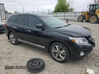 2016 Nissan Pathfinder Platinum with VIN 5N1AR2MM9GC640344, listed as a Copart auction lot 57403895 with 119,436 mi miles and Clean title. Bid and sale history available at DreamBid. Image 4.