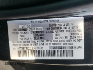 2022 Mazda CX-9 Sport с VIN JM3TCBBY2N0607874, выставлен на аукционе Copart как лот 59440115 с пробегом 35 771 миль миль и Списание • Salvage title. История ставок и продаж доступна на DreamBid. Изображение 13.