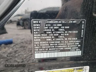 2013 Volkswagen Touareg Lux with VIN WVGEF9BP2DD006847, listed as a Copart auction lot 87613955 with 157,200 mi miles and Salvage Title. Bid and sale history available at DreamBid. Image 13.