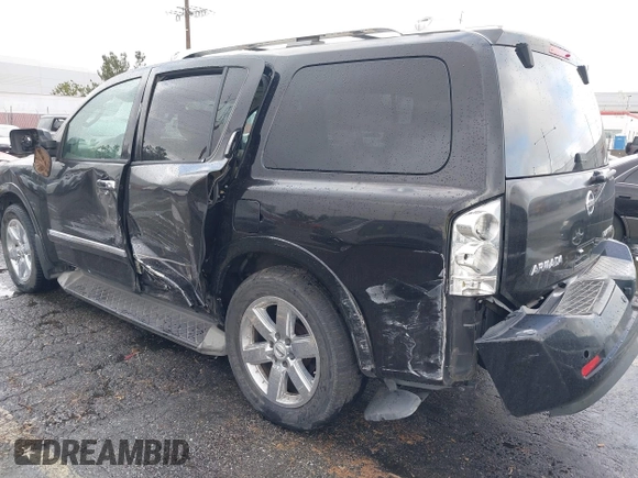 2011 Nissan Armada SV with VIN 5N1AA0ND5BN600138, listed as a IAAI auction lot 41535623 with 218,533 mi miles and . Bid and sale history available at DreamBid. Image 6.
