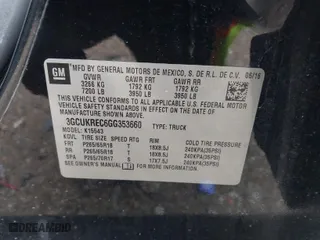 2016 Chevrolet Silverado 1500 LT with VIN 3GCUKREC6GG353660, listed as a IAAI auction lot 41240370 with 130,448 mi miles. Bid and sale history available at carsss.com. Image 9.