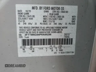 2023 Ford Maverick z VIN 3FTTW8G94PRA99298, wystawiony jako Copart lot #47267125 z przebiegiem 12 560 mil mil oraz Szkoda całkowita • Salvage title. Historia ofert i sprzedaży dostępna na DreamBid. Obrazek 13.