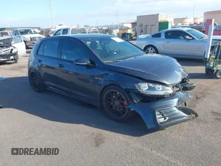 2019 Volkswagen Golf GTI S with VIN 3VW5T7AU6KM010150, listed as a IAAI auction lot 41479907 with 27,686 mi miles. Bid and sale history available at carsss.com. Image 1.