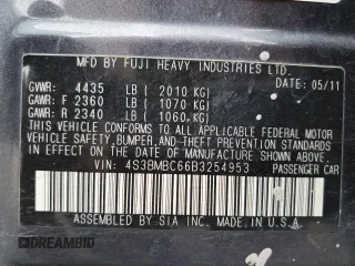 2011 Subaru Legacy Premium с VIN 4S3BMBC66B3254953, выставлен на аукционе Copart как лот 59198055 с пробегом 126 645 миль миль и Списание • Salvage title. История ставок и продаж доступна на DreamBid. Изображение 13.
