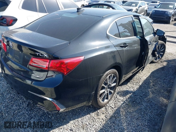 2018 Acura TLX with VIN 19UUB3F37JA001027, listed as a IAAI auction lot 41397902 with 61,999 mi miles. Bid and sale history available at carsss.com. Image 4.