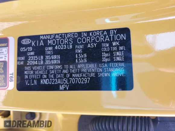 2020 Kia Soul X-Line with VIN KNDJ23AU5L7070297, listed as a Copart auction lot 42854755 with 90,610 mi miles and Salvage Title. Bid and sale history available at carsss.com. Image 15.