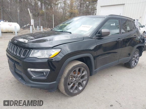 2021 Jeep Compass 80th Anniversary with VIN 3C4NJDEB1MT583160, listed as a IAAI auction lot 41855685 with 94,936 mi miles and . Bid and sale history available at DreamBid. Image 17.