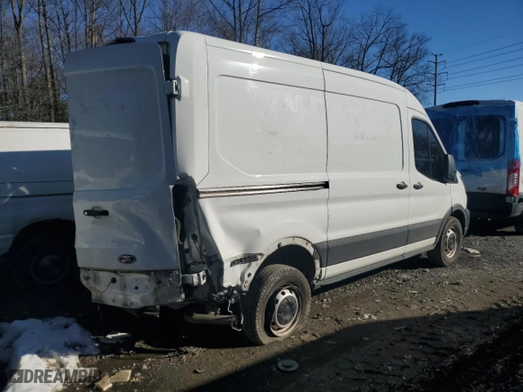 2020 Ford Transit Cargo Van with VIN 1FTBR1C80LKB20332, listed as a Copart auction lot 42971165 with 58,347 mi miles and Salvage Title. Bid and sale history available at carsss.com. Image 3.
