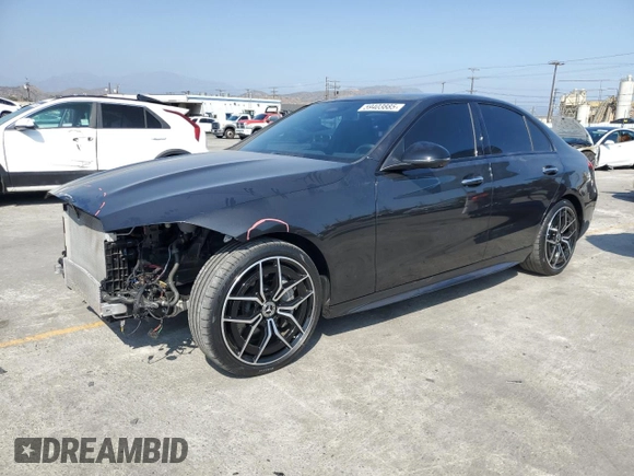 2023 Mercedes-Benz C 300 with VIN W1KAF4GB2PR106270, listed as a Copart auction lot 59403885 with 17,554 mi miles and Salvage title. Bid and sale history available at DreamBid. Image 1.