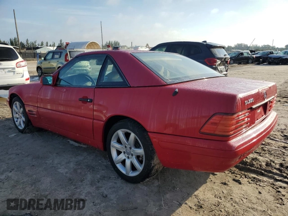 1997 Mercedes-Benz SL 500 z VIN WDBFA63F1VF151359, wystawiony jako Copart lot #76164124 z przebiegiem 98 760 mil mil oraz Czysty tytuł • Clean title. Historia ofert i sprzedaży dostępna na DreamBid. Obrazek 2.