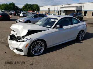 2020 BMW 2 Series M240i xDrive with VIN WBA2J7C01L7F37224, listed as a Copart auction lot 65020405 with 59,398 mi miles and Salvage title. Bid and sale history available at DreamBid. Image 1.