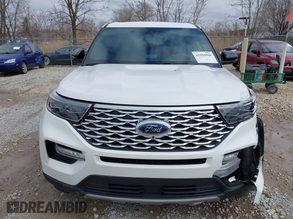 2021 Ford Explorer Platinum with VIN 1FM5K8HC6MGA92897, listed as a IAAI auction lot 41924566 with 27,456 mi miles and . Bid and sale history available at carsss.com. Image 12.