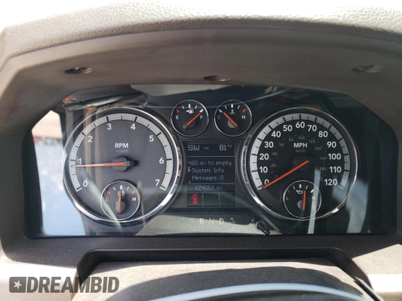 2009 Dodge 1500 SLT with VIN 1D3HB13P89S750668, listed as a Copart auction lot 56528835 with 124,059 mi miles and Clean Title. Bid and sale history available at DreamBid. Image 9.