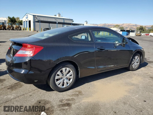 2012 Honda Civic Cpe LX with VIN 2HGFG3B59CH519341, listed as a Copart auction lot 73415724 with 80,910 mi miles and Salvage Title. Bid and sale history available at carsss.com. Image 3.