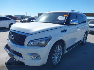 2017 Infiniti QX80 with VIN JN8AZ2NF8H9644943, listed as a IAAI auction lot 40853374 with 68,877 mi miles and . Bid and sale history available at DreamBid. Image 2.