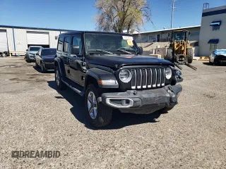 2020 Jeep Wrangler Unlimited Sahara with VIN 1C4HJXEGXLW209908, listed as a Copart auction lot 49409625 with 73,352 mi miles and Salvage title. Bid and sale history available at DreamBid. Image 11.