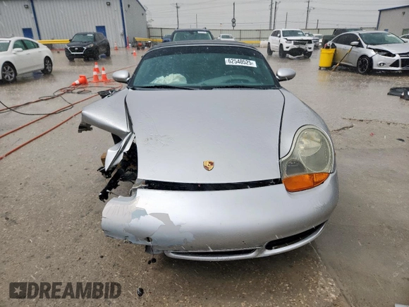 2002 Porsche Boxster S with VIN WP0CB29802S660218, listed as a Copart auction lot 62540525 with 129,940 mi miles and Salvage title. Bid and sale history available at DreamBid. Image 5.