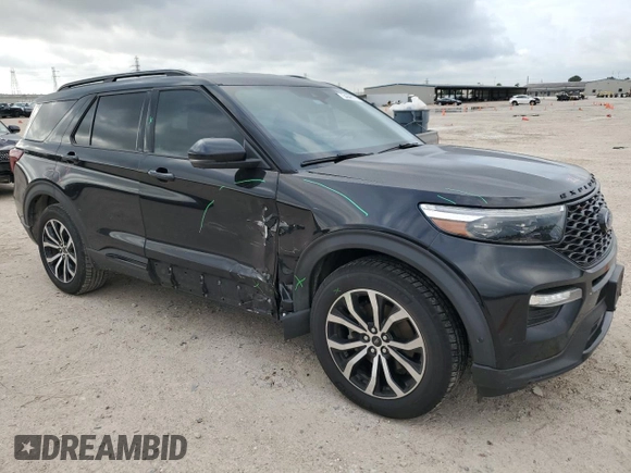 2020 Ford Explorer ST with VIN 1FM5K8GC1LGA80124, listed as a Copart auction lot 54865575 with 95,477 mi miles and Salvage Title. Bid and sale history available at carsss.com. Image 4.
