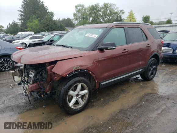 2018 Ford Explorer XLT with VIN 1FM5K7D80JGA52502, listed as a Copart auction lot 58669335 with 112,658 mi miles and Salvage title. Bid and sale history available at DreamBid. Image 1.
