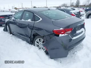 2015 Chrysler 200 Limited with VIN 1C3CCCAG5FN605570, listed as a IAAI auction lot 41246742 with 142,574 mi miles. Bid and sale history available at carsss.com. Image 3.