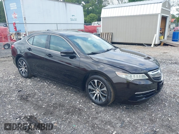 2016 Acura TLX Tech with VIN 19UUB1F58GA001343, listed as a IAAI auction lot 42136135 with 999,999 mi miles. Bid and sale history available at carsss.com. Image 1.